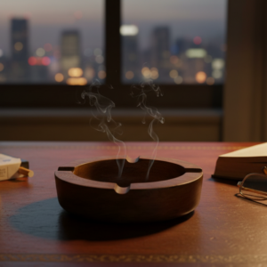 Oval Wooden Ashtray