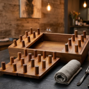 wooden taco serving tray